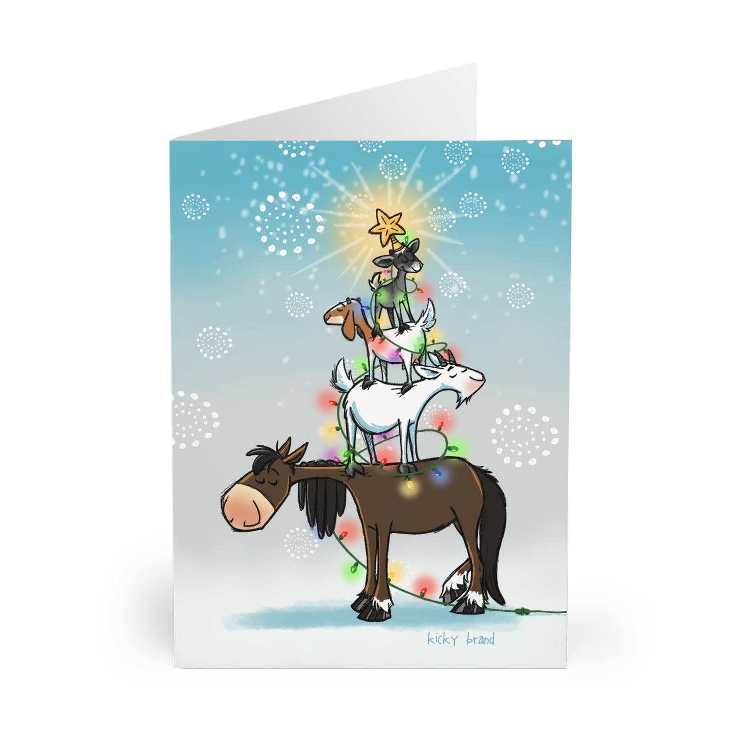 Merry Goatmas Greeting Cards (5 Pack)