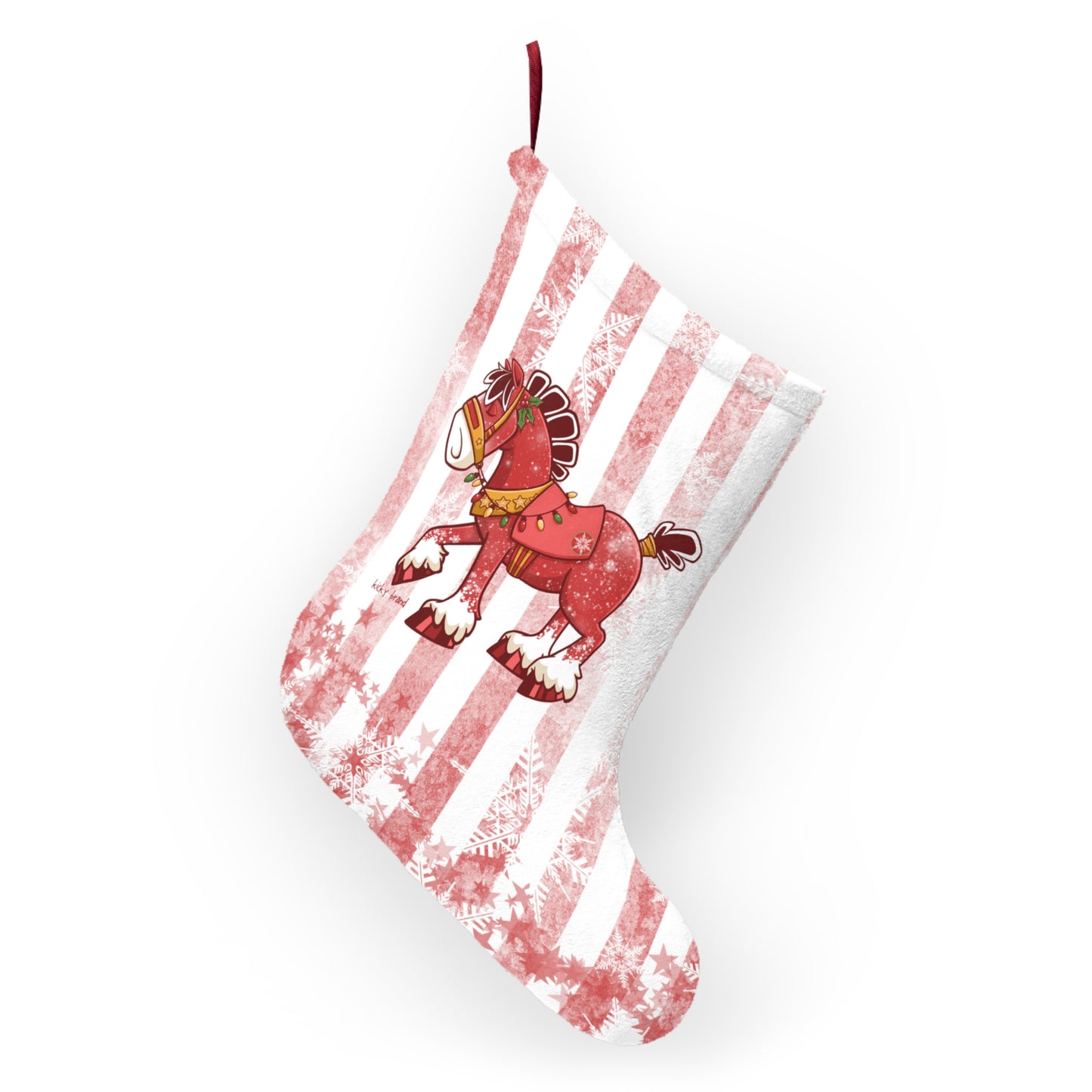 Candy Cane Draftie Christmas Stocking