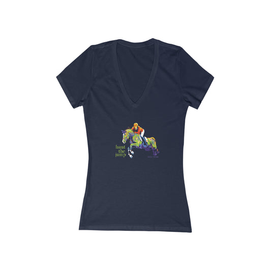 Hunt the Jump Ladies V-Neck Tee