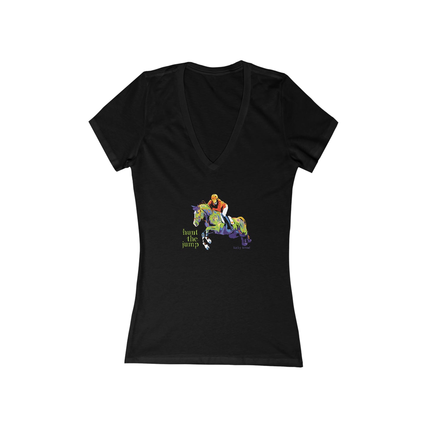 Hunt the Jump Ladies V-Neck Tee