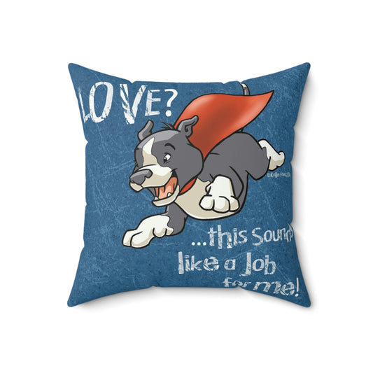 Dog Hero Throw Pillow