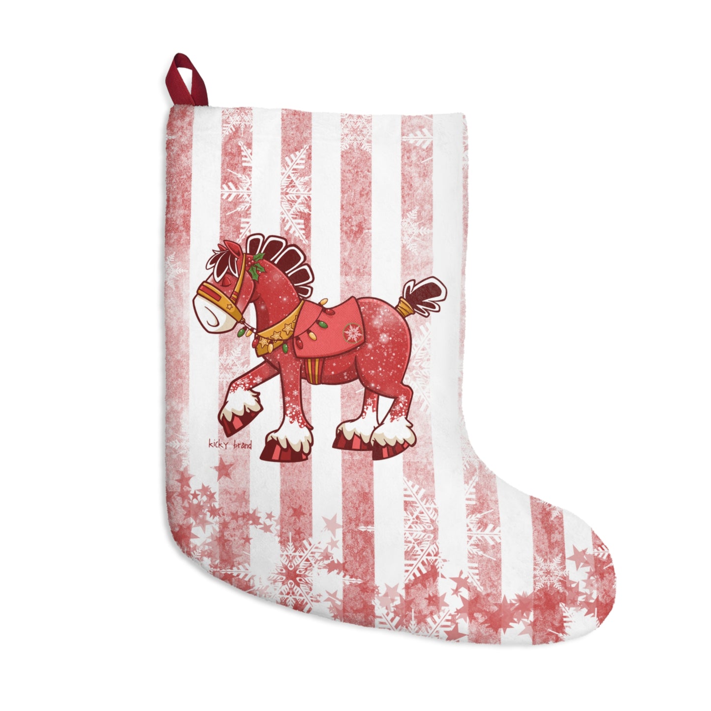 Candy Cane Draftie Christmas Stocking