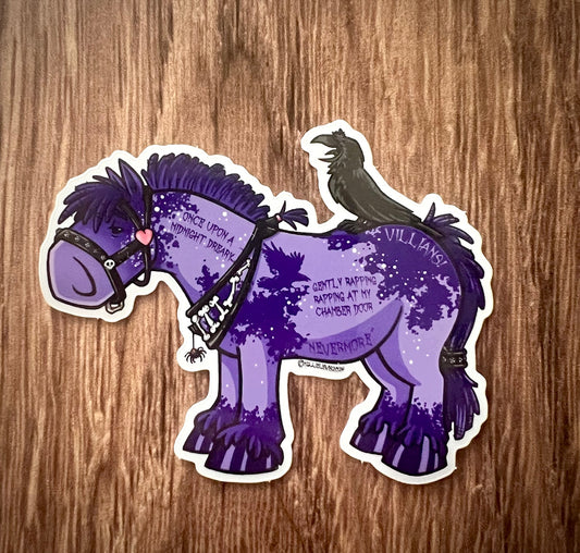 Edgar Allan Pony Sticker