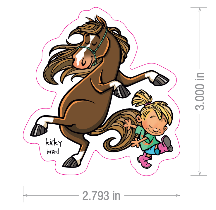 Twistin' Horse Sticker