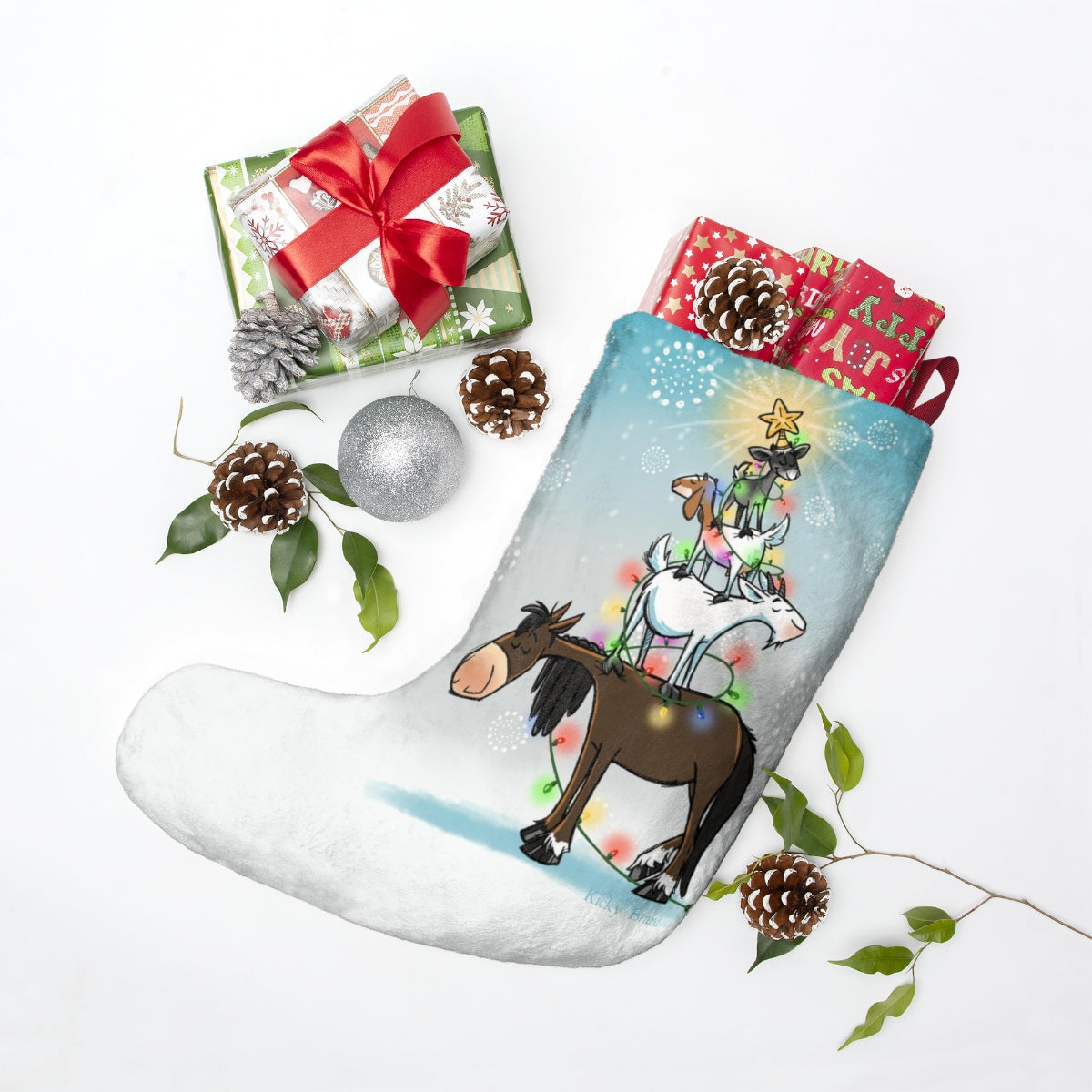 Merry Goatmas Christmas Stocking