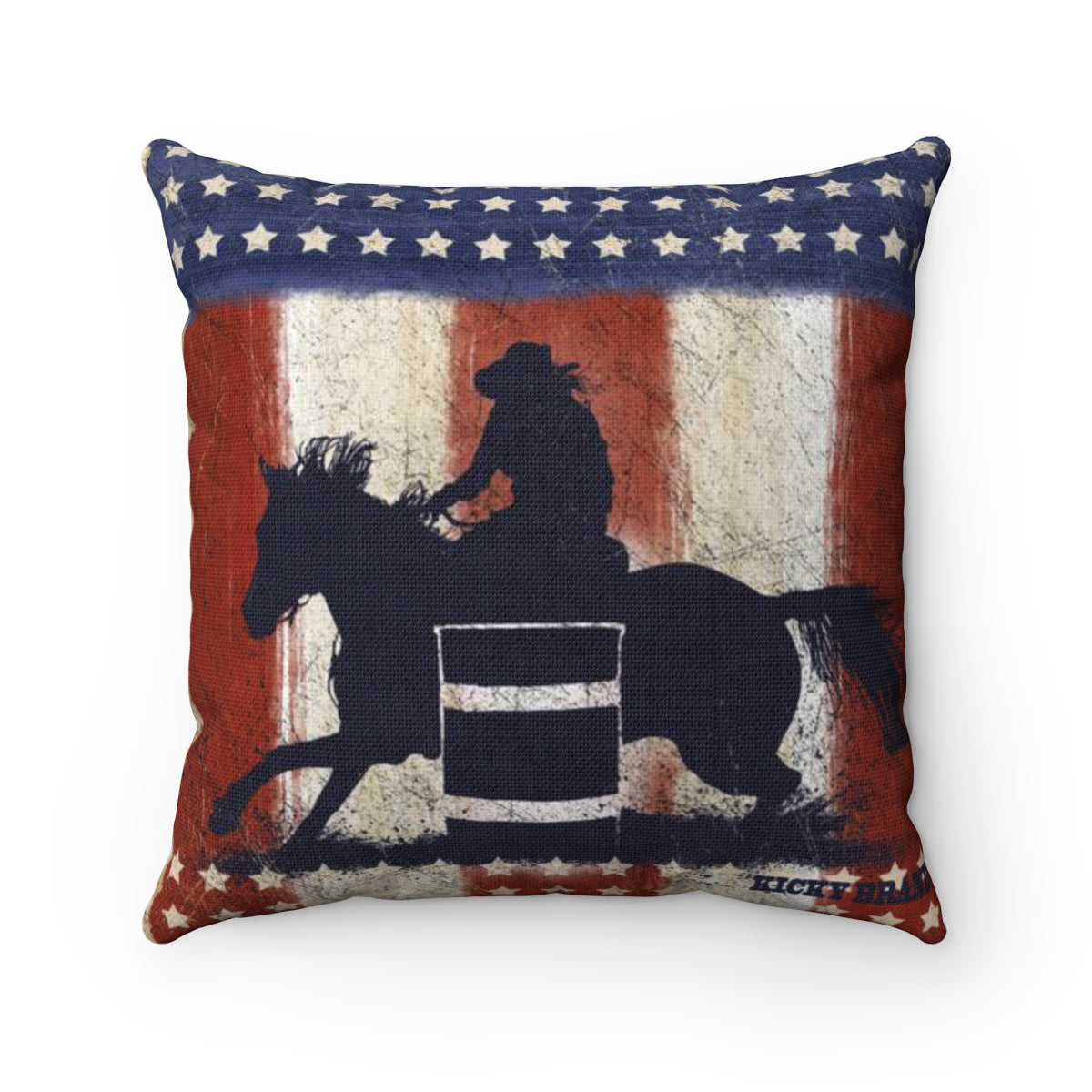 Red, White, & Barrels Throw Pillow