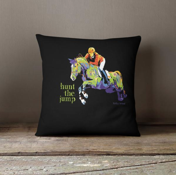 Hunt the Jump Throw Pillow