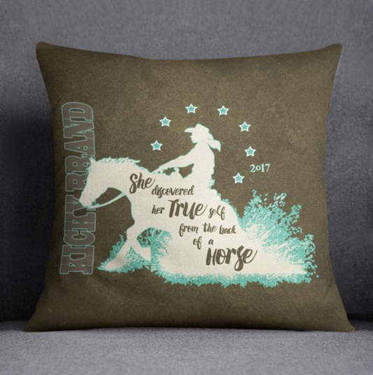 "Her True Self" Pillow - Reining